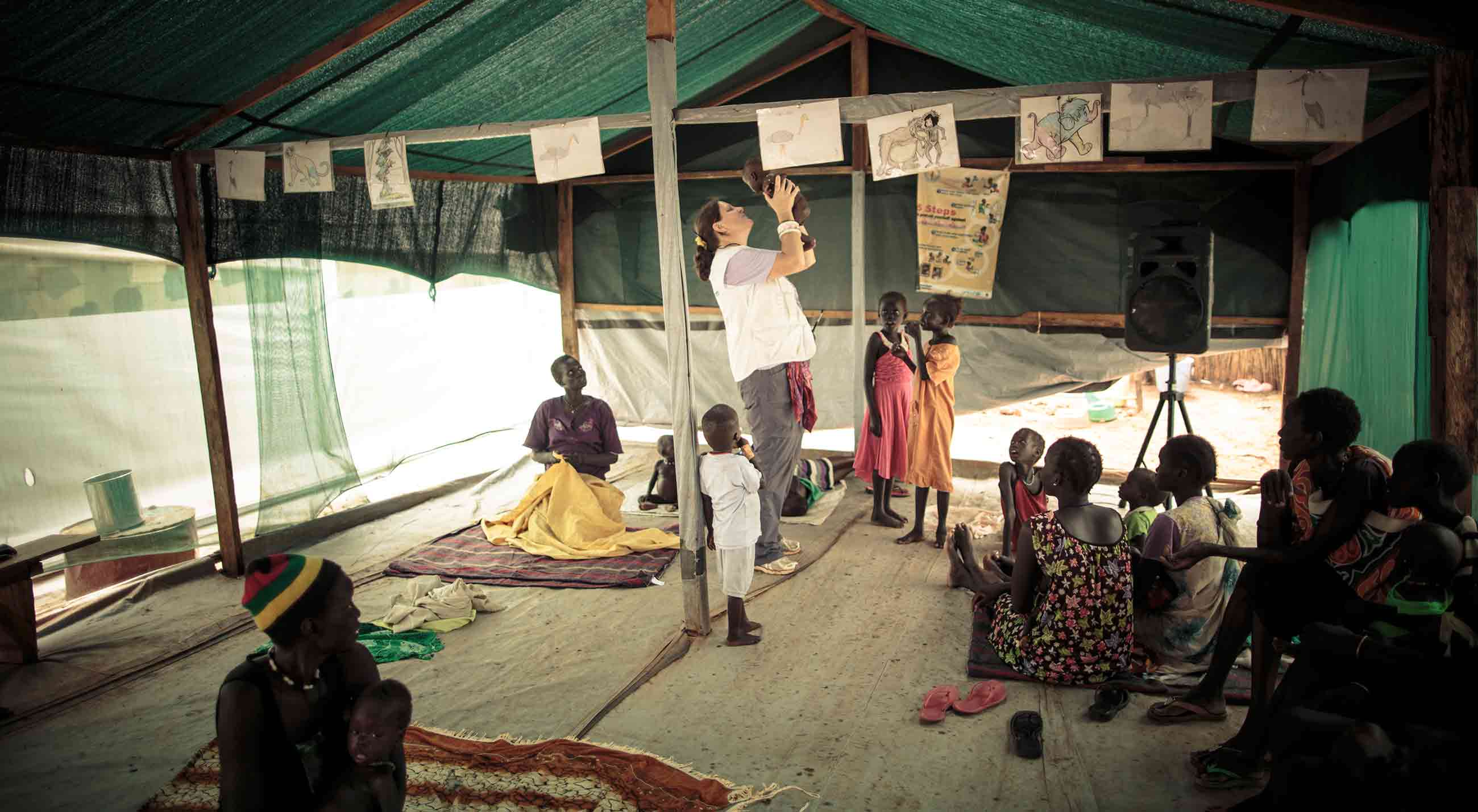 I lägret Bentiu, Sydsudan, finns många barn som flytt undan våldet. 